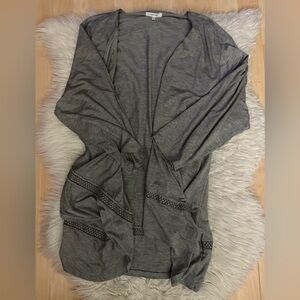 Maurices Light Gray Women's Open Cardigan 3